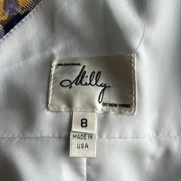 Milly NY Kaleidoscope Mesh Racer Sheath Dress - Picture 8 of 8